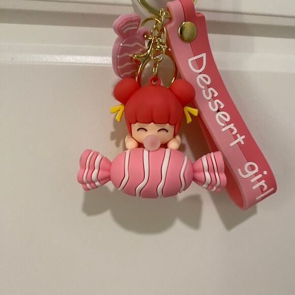 Women's Cute Dessert Girl Key Chain Candy Design. Pink. O/S. Kidcore. Fun. Gifts - Picture 3 of 6